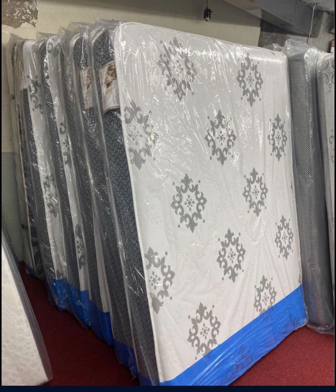 New Queen mattress and boxspring available In all sizes! We deliver