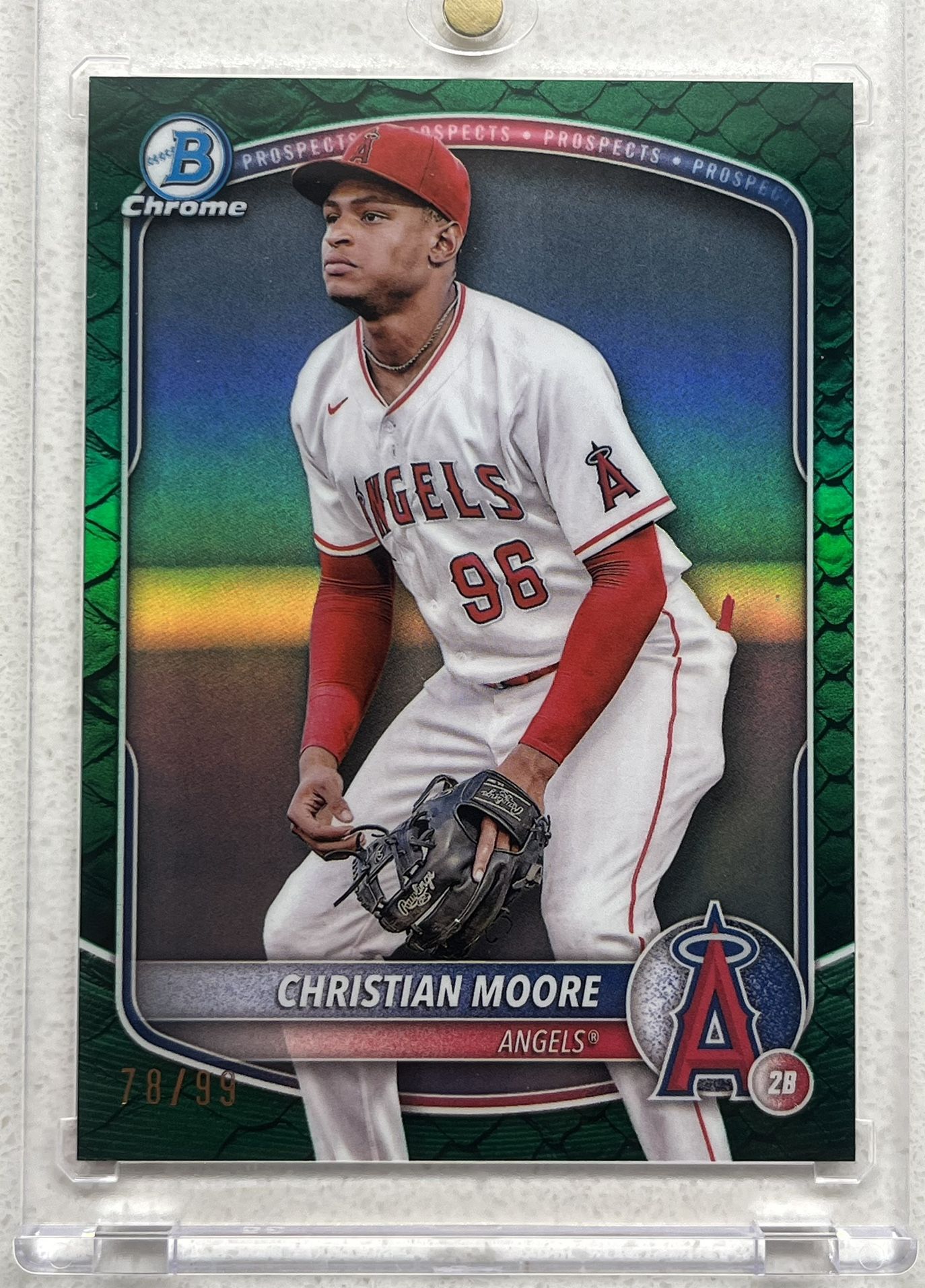 Christian Moore Baseball Card SNAKE PRINT