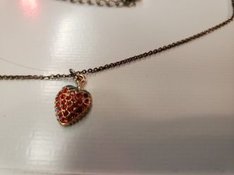 Mother's Day Or Valentines Day Strawberry Necklace