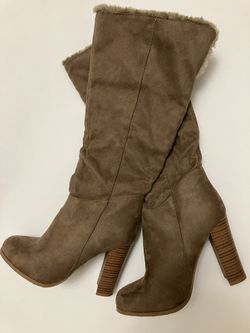 👢 Wild Diva Suede Heeled Boots | Chocolate Brown & Tan Boots 👢 (1 &/or 2 pairs)
