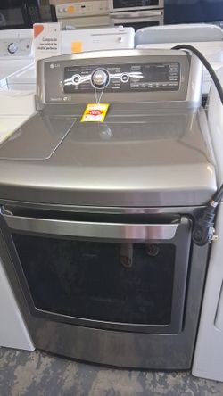 Like new LG gas dryer black stainless steel color