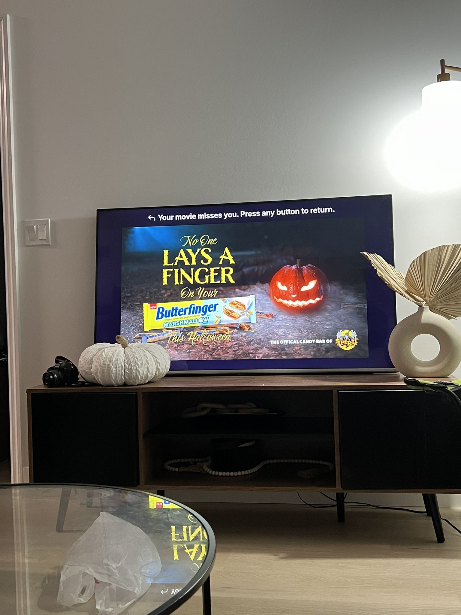 Tv Stand, Black And Brown Wood With Storage