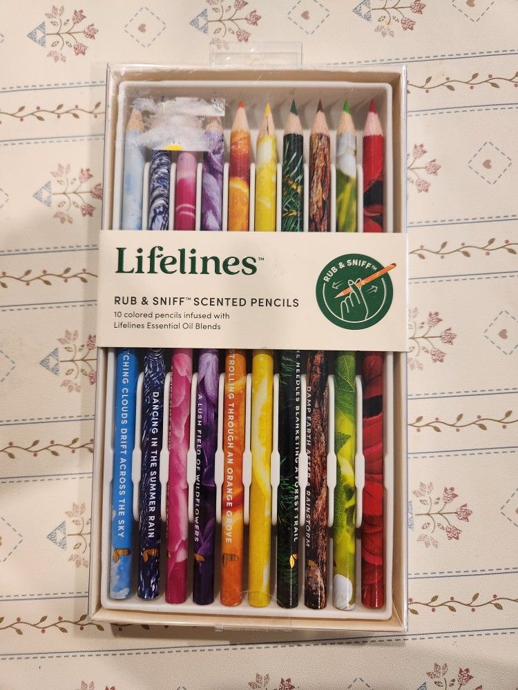 New Lifelines Rub & Sniff Scented Colored Pencils