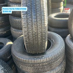 Set Of Four Firestone 265/70/16 Almost New