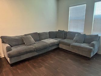 Large Blue/Gray Sectional Sofa