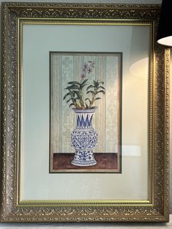Golden Frame With Asian Art