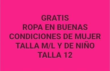 Gratis ropa en buenas condiciones