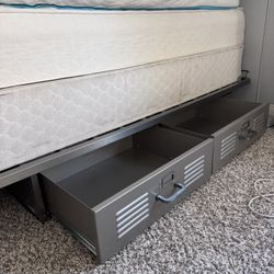 Twin Metal Bed With Drawers