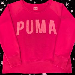 Hot Pink PUMA SWEATSHIRT, Women’s Size Medium 