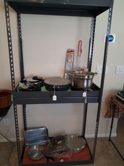Heavy-duty steel shelving unit