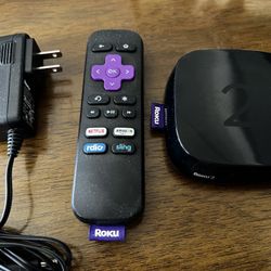 Roku 2 4210X Black USB Ethernet HDMI Port 1080p HD Media Streaming Player