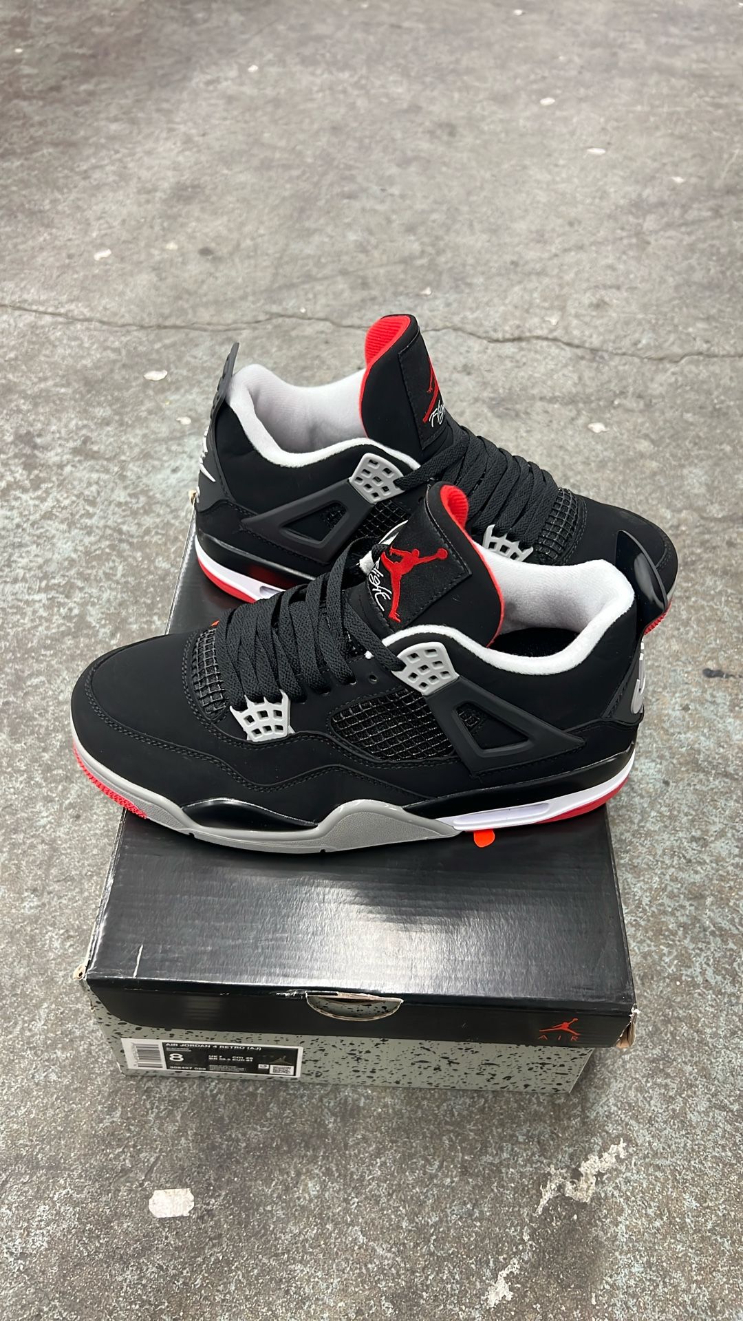 Jordan 4 Retro Bred - Men Size 7 - 13