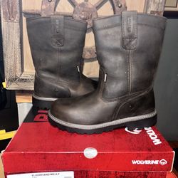 WOLVERINE STEEL TOE WORK BOOTS 