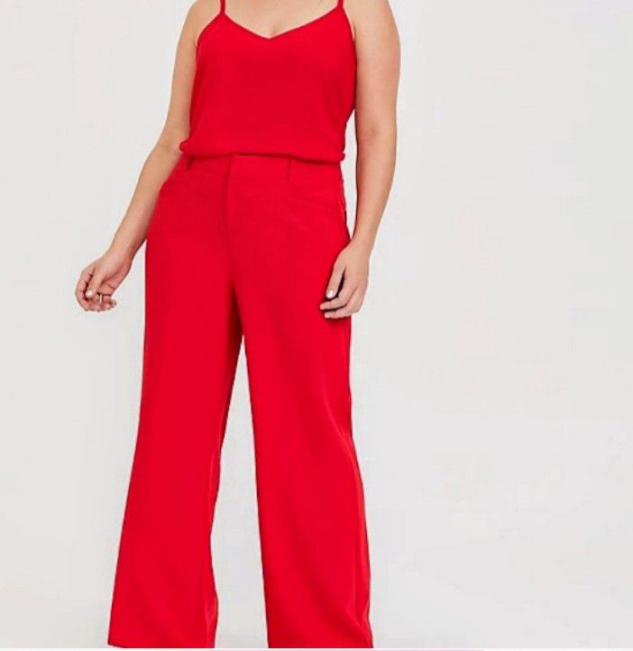 Worn ONCE! Fabulous RED TORRID Pantsuit. Blazer and Trousers. Sz 12