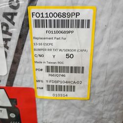 2013 -16 Ford escape bumper cover w/sensors