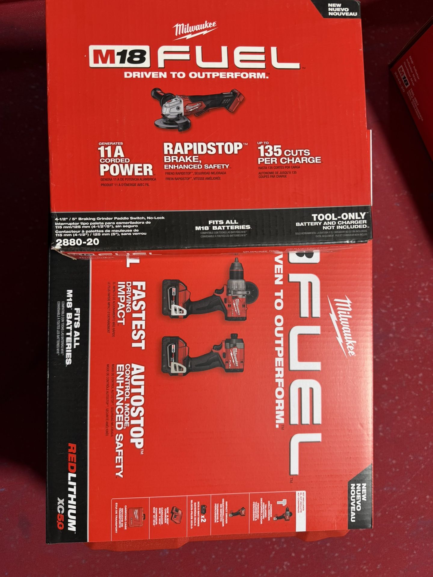 Milwaukee Drill Combo Kit Plus Grinder