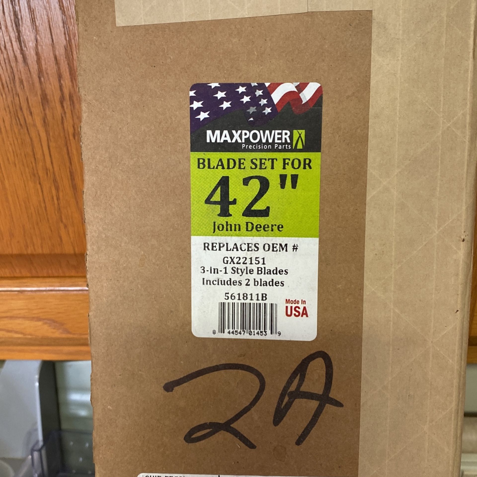 Replacement blades 42 inch John Deere