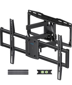 Full Motion TV Wall Mount for 37-86 Inch TVs, Low Profile, Fits 8", 12", 16" Studs, Max VESA 600x400mm, Hold TV up to 132lbs