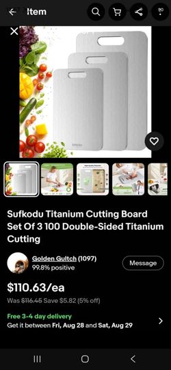 Titanium Cutting Boards set of 3