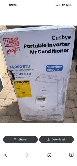 Gasbye CoolPrime 10000-W Portable Inverter AC 14000 BTU