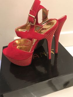Ladies Red Shoes 7.5