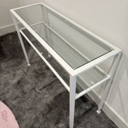 Glass Top Console Table 