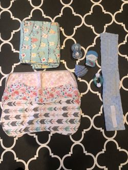 Baby stuff lot burpee cloths blanket colic belt NEW