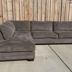 MUST GO! Thomasville Gray Sectional Sofa w/ Chaise - $400 