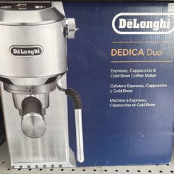 DeLonghi Dedica Duo Espresso Cappuccino Cold Brew Coffee Maker