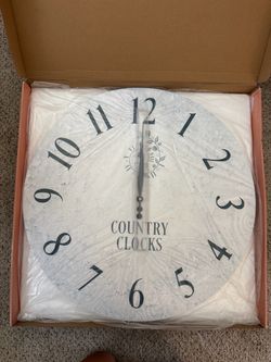 Country Clocks Farmhouse Style Wall Clock