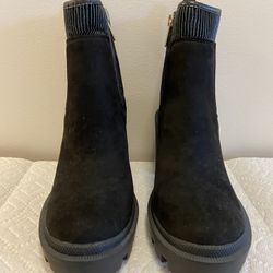 JLo Emalee Womens Suede Boots - Black/Sz  7 1/2