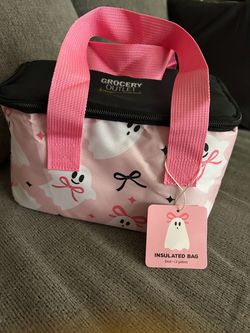 Small Insulated Lunch Bag Ghost Print
