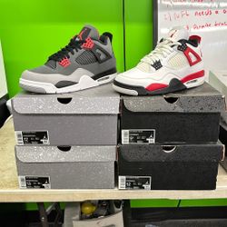 Air Jordan Retros White Fire Reds / Dark Greys Infrared Sizes In Pictures 