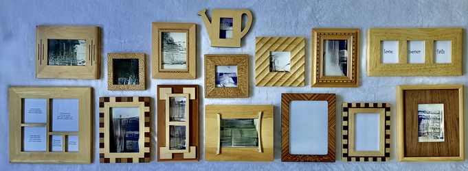 14 Picture Photo Frames Instant Gallery Collage Hanging Set Unique 4-9’ Wall $95 OBO