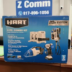 Hart 4pcs Tool LifeStyle Combo Kit 2 Batteries