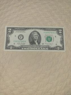 2 doller 007 67 doller bill