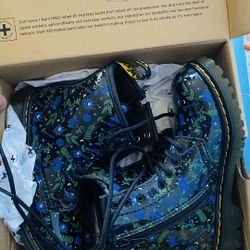 Dr Martens 1460 T Mystic Garden K+ Child Boots Size 9 Junior BN