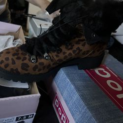 Women’s Leopard Boots New 