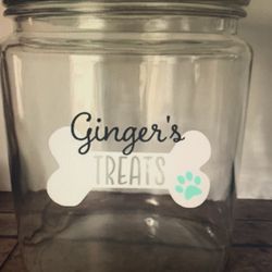 Custom Dog Treat Jar 