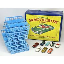 1968 Vintage Matchbox Deluxe Collectors Case and 8 Car Lot