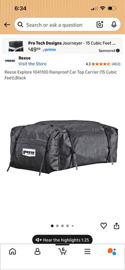 Rainproof Car Top Carrier (15 Cubic Feet),Black great condition