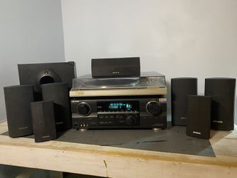 STEREO RECEIVER SURROUND SYSTEM (with turntable)