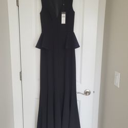 Long Formal Black Dress Size 2