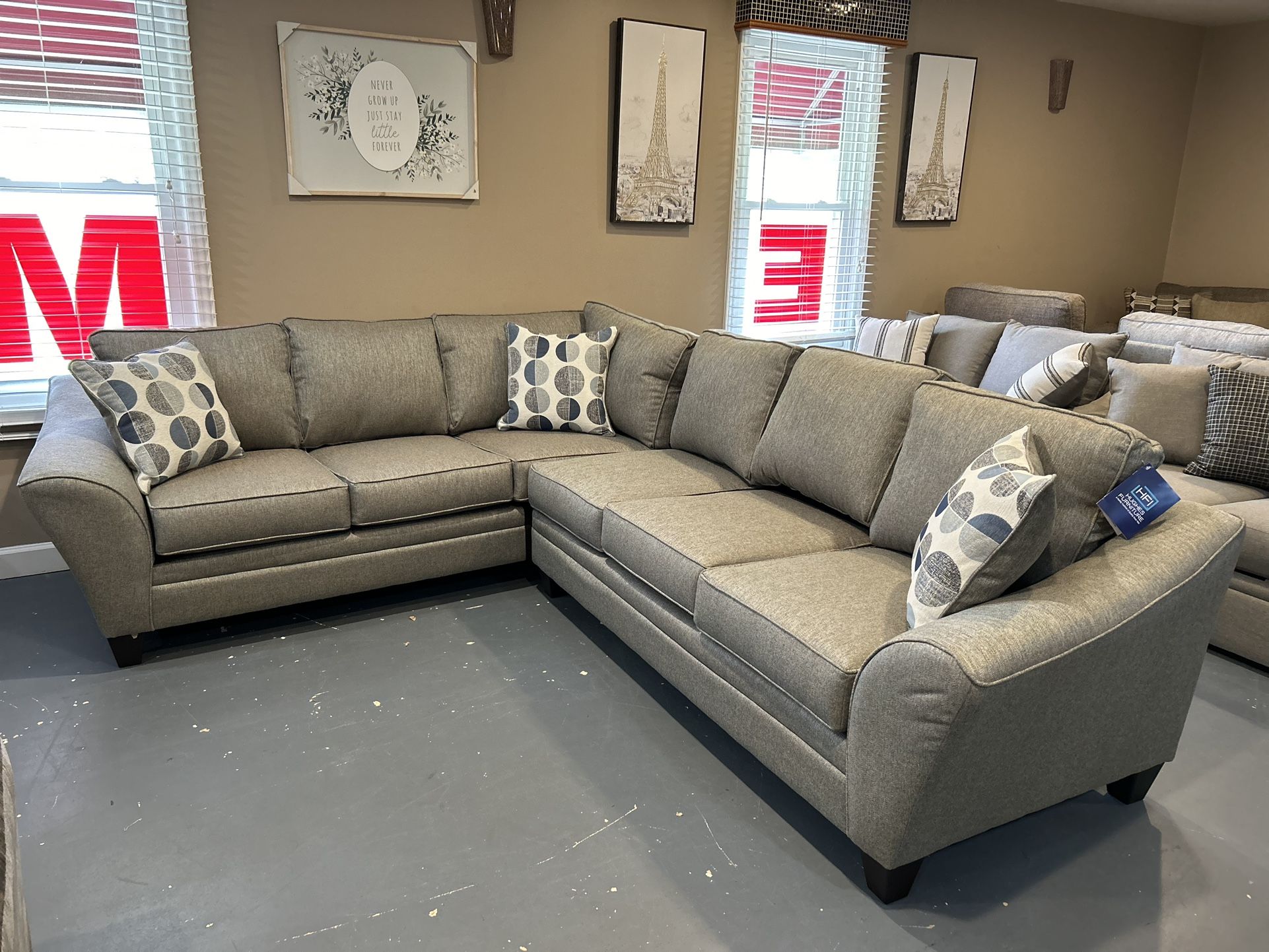 New Hughes Furniture Sectional