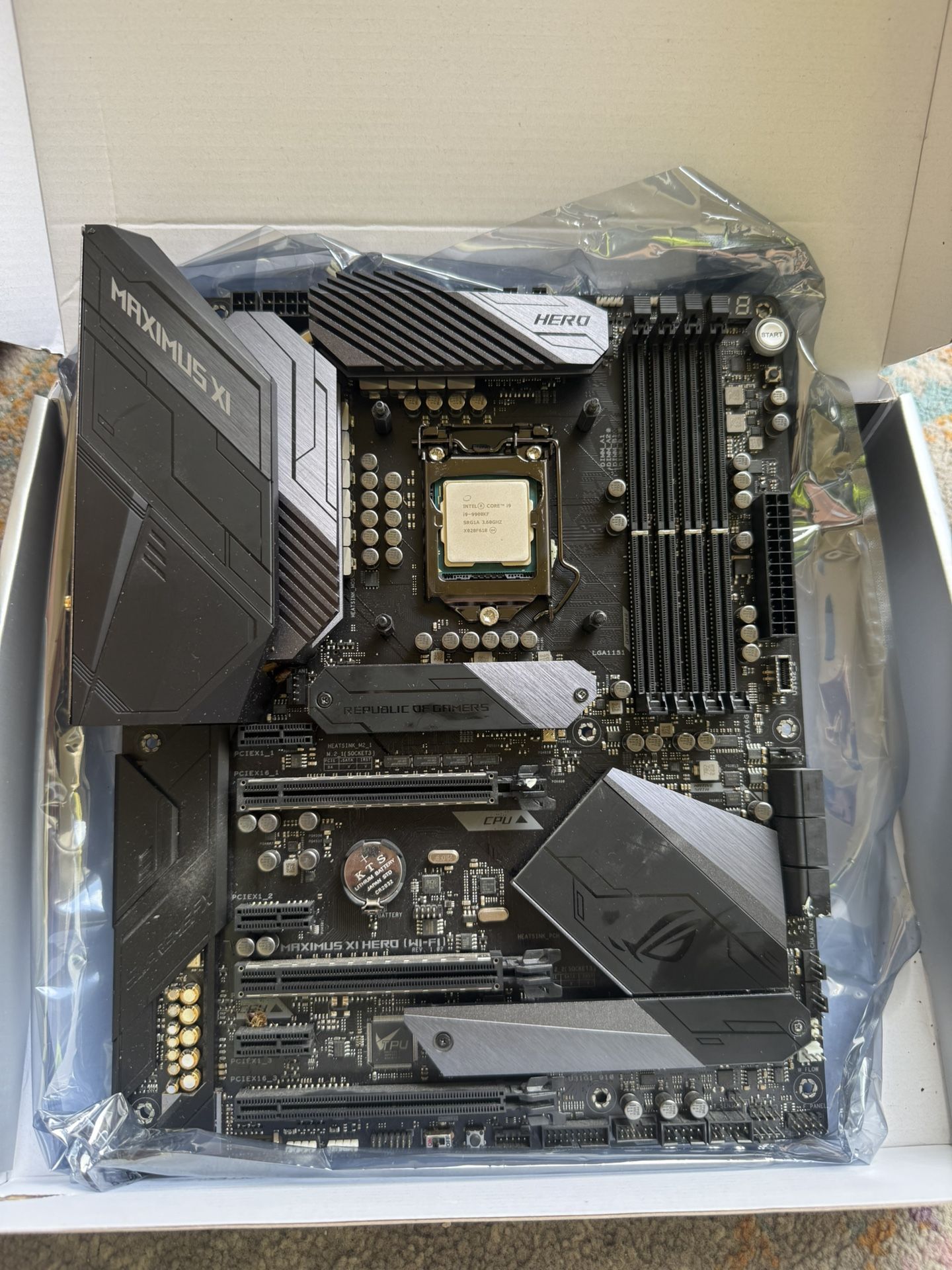 Mother Board- Intel I9 Processor - Power Supply - Cooling System
