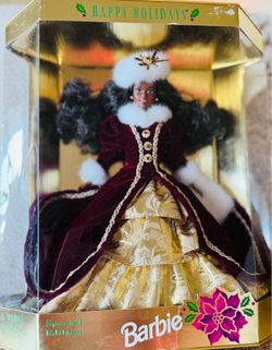 Holiday Christmas 1996 Happy Holidays African American Barbie Doll 15647
