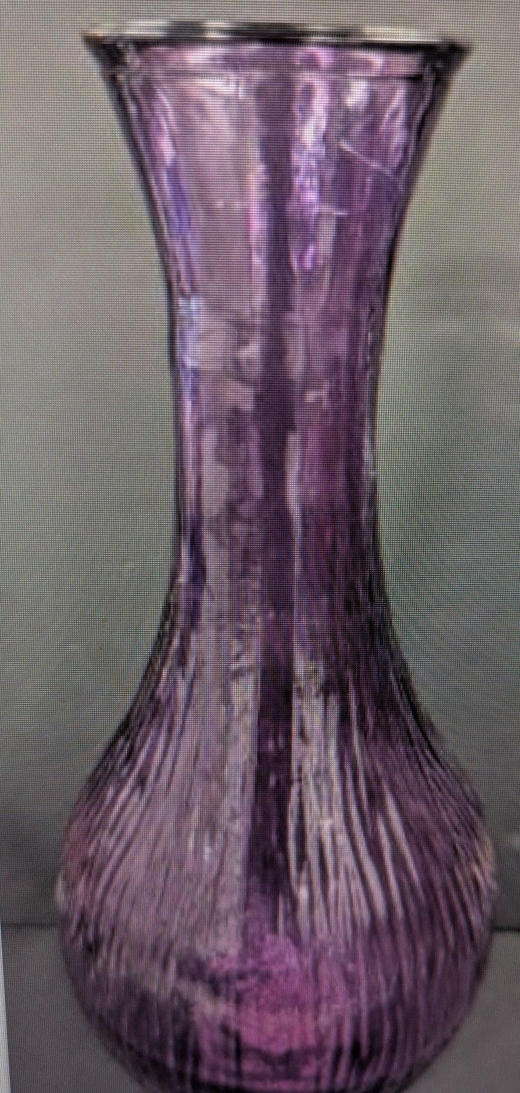 Glass Floor Vase - Tall (Purple) - Decorative