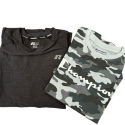 Boy Shirt 2 Pc Champion/ Russel LG 10-12
