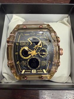 Activa X Invicta Digital Essentials Men's Watch - 45mm. Apricot (ACW8109-007)