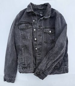 Black Denim Jacket Medium 